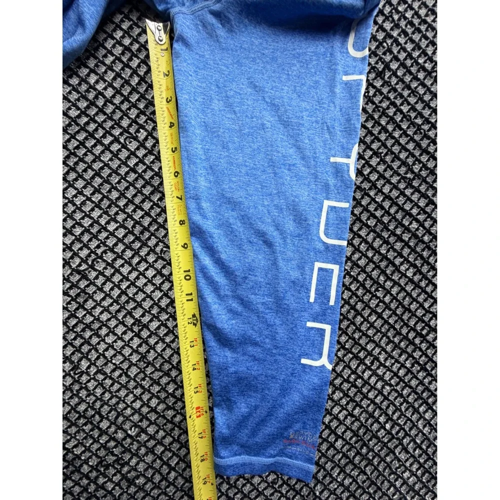 Spyder Rash Guard Mens Large Blue Long Sleeve Swim Shirt Logo Z336